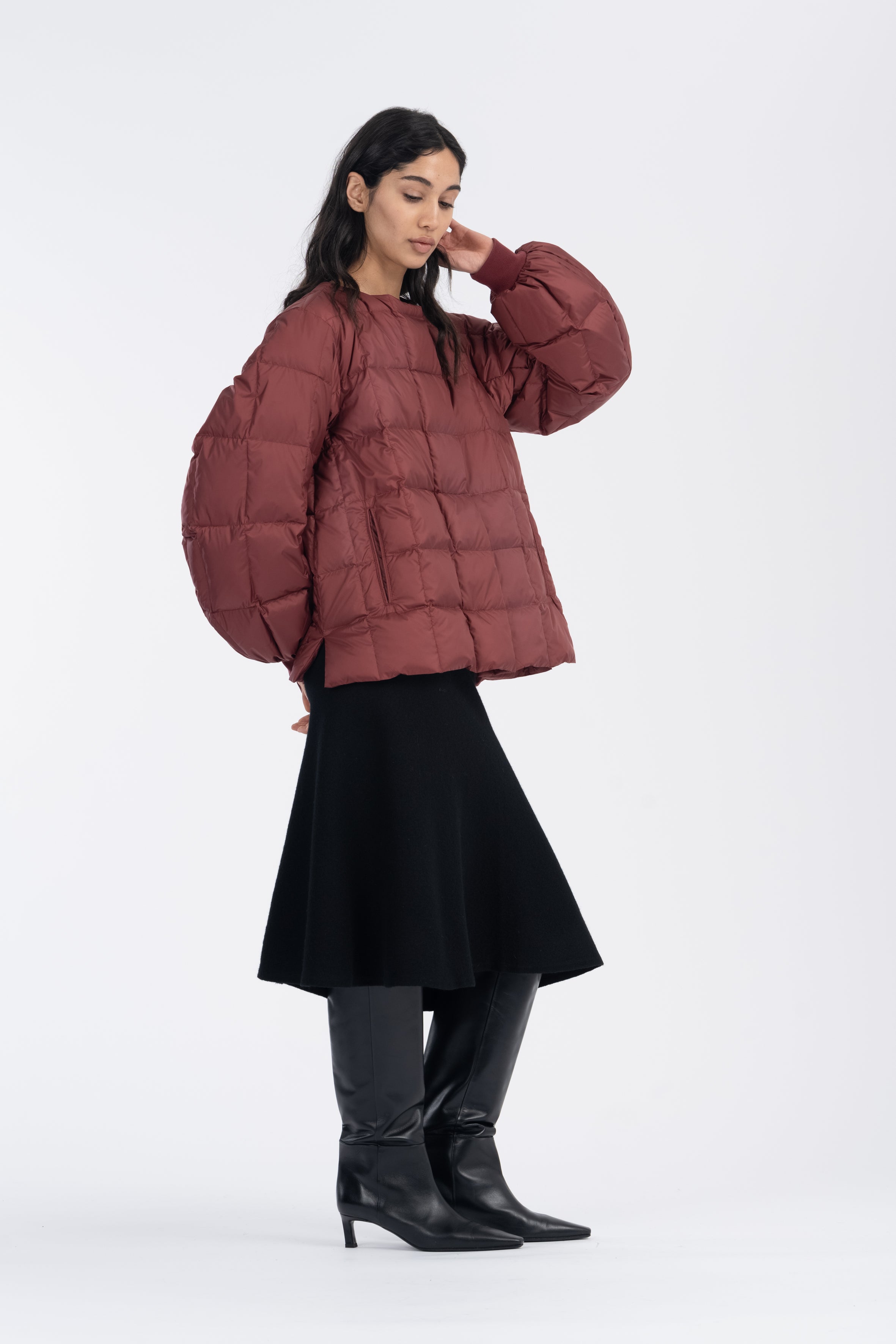 LEMPELIUS quilted lightweight jacket in rosewood