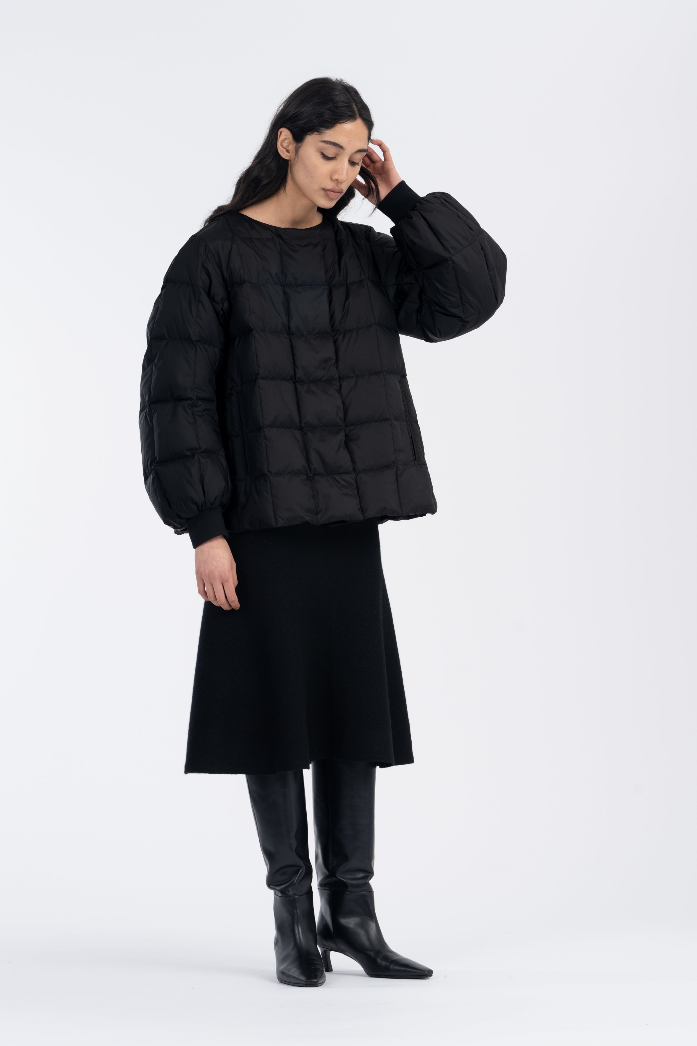 LEMPELIUS quilted lightweight jacket in black