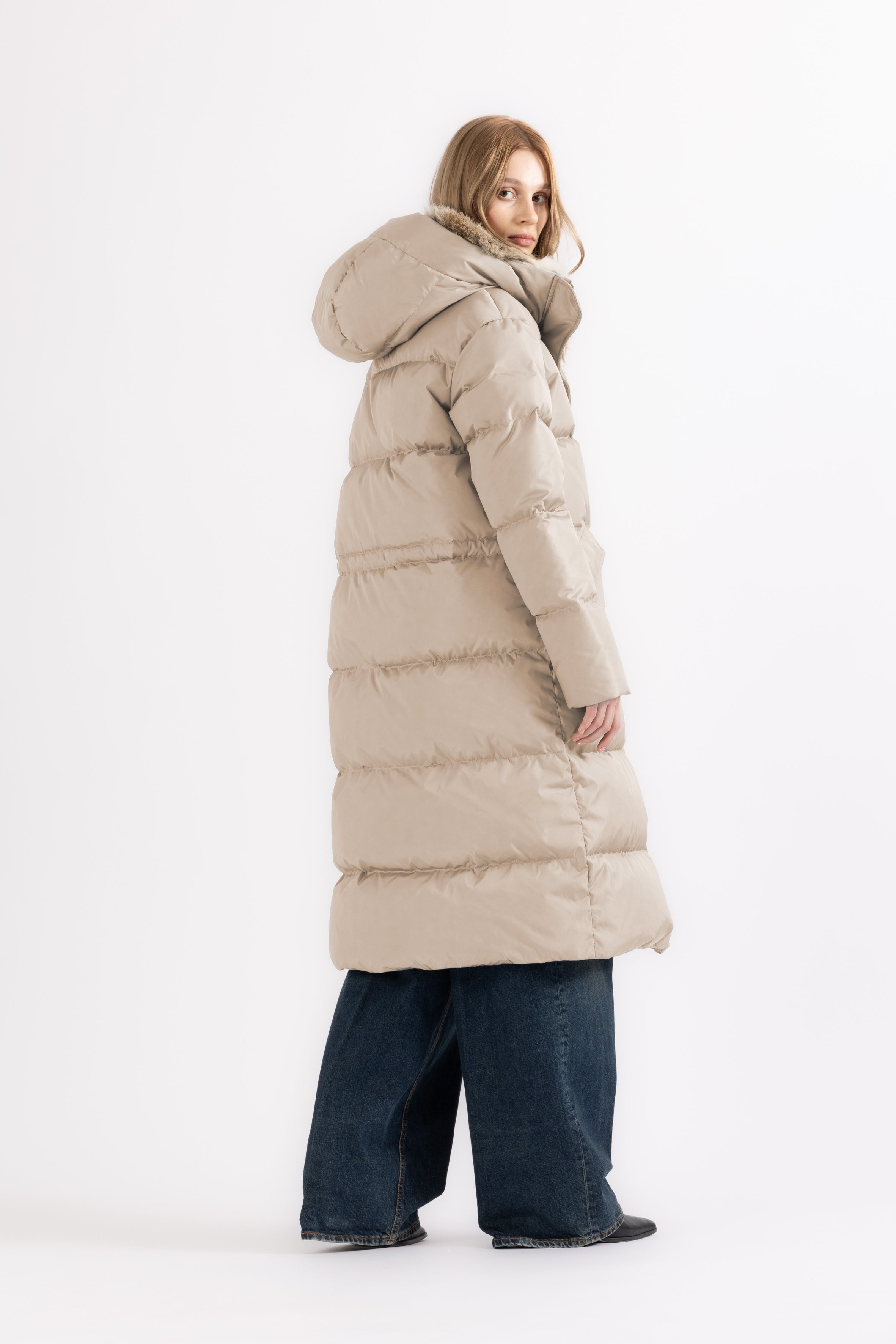 ELONGATED DOWN COAT EZA
