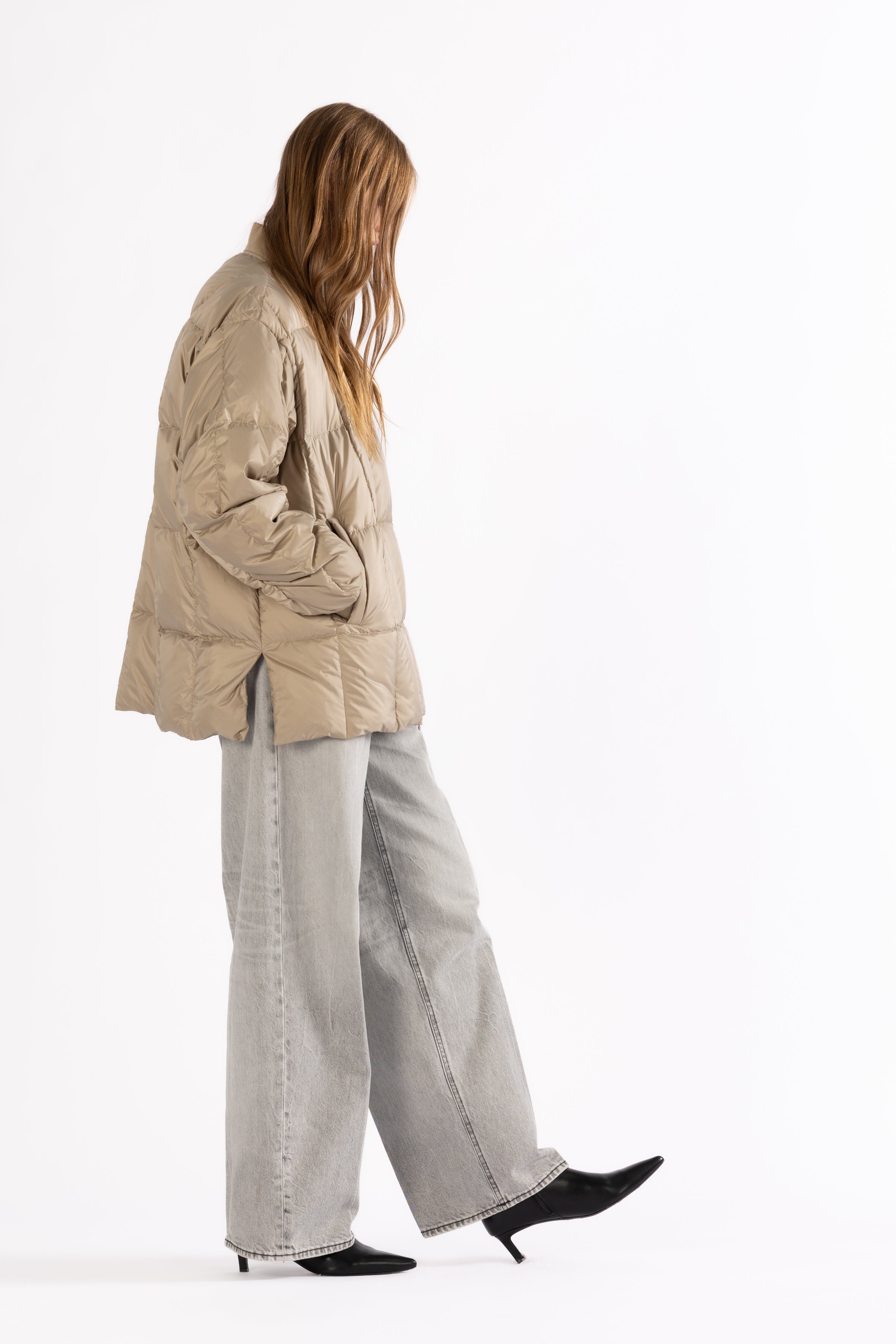 oversized light down jacket