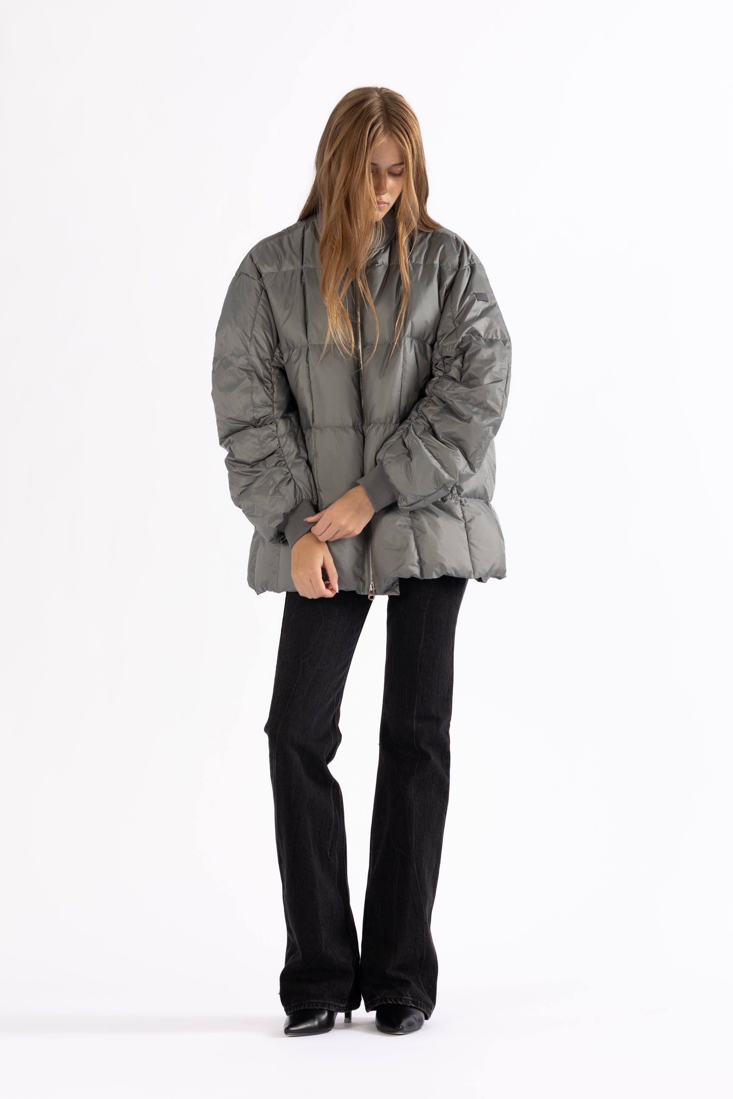oversized light down jacket
