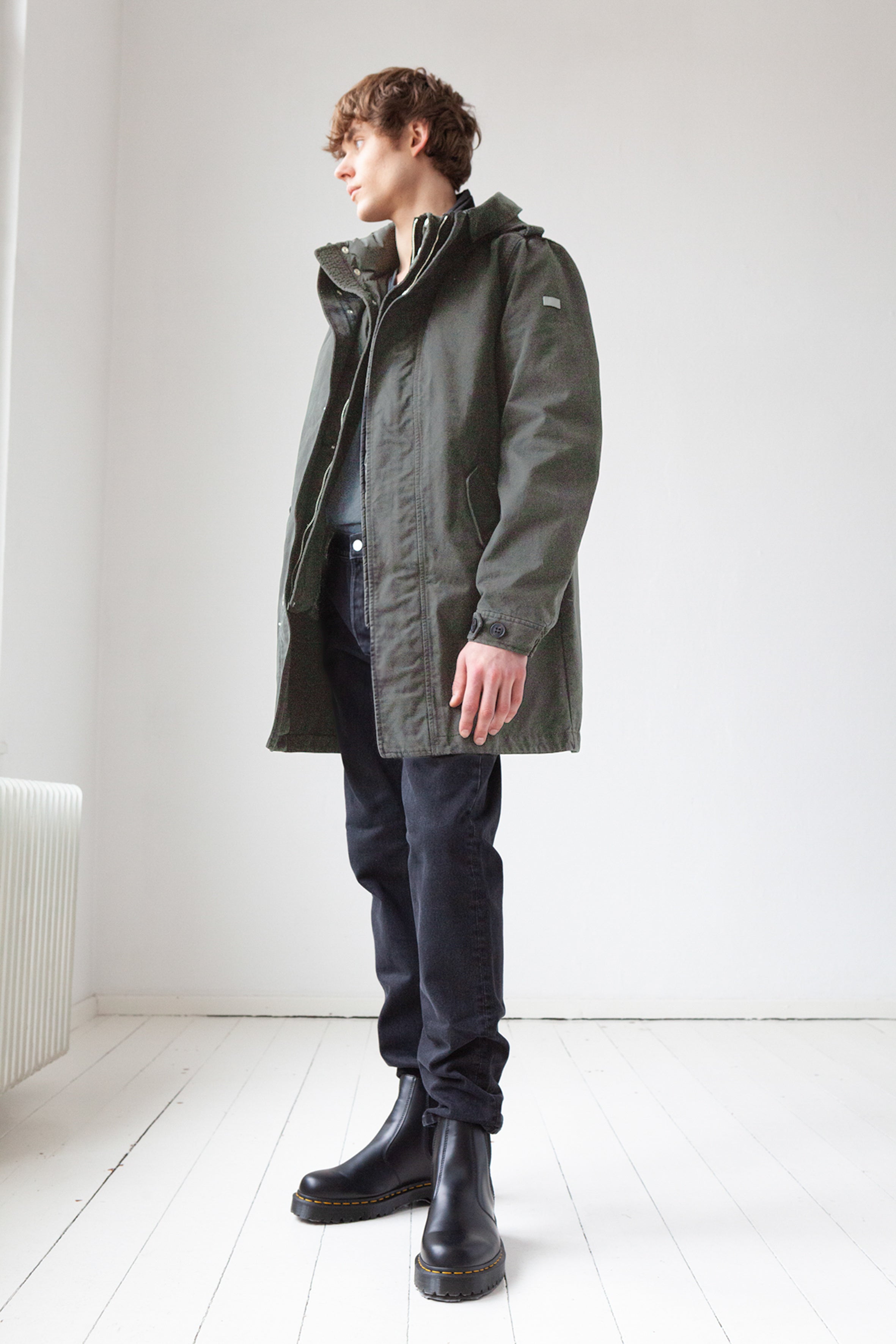 Lempelius cotton Parka with down Vest in Military green