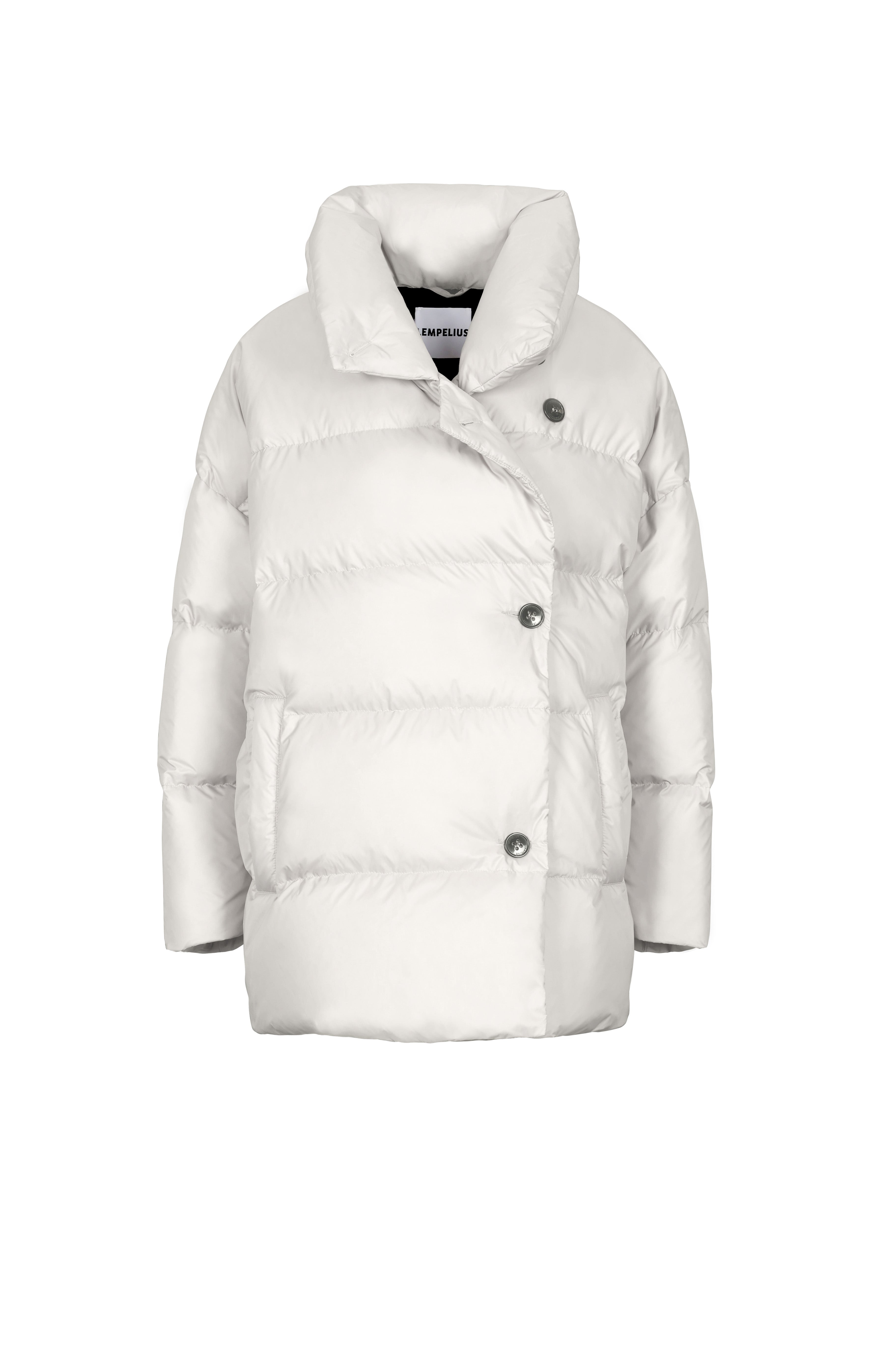 short quilted Lempelius down jacket in color off white