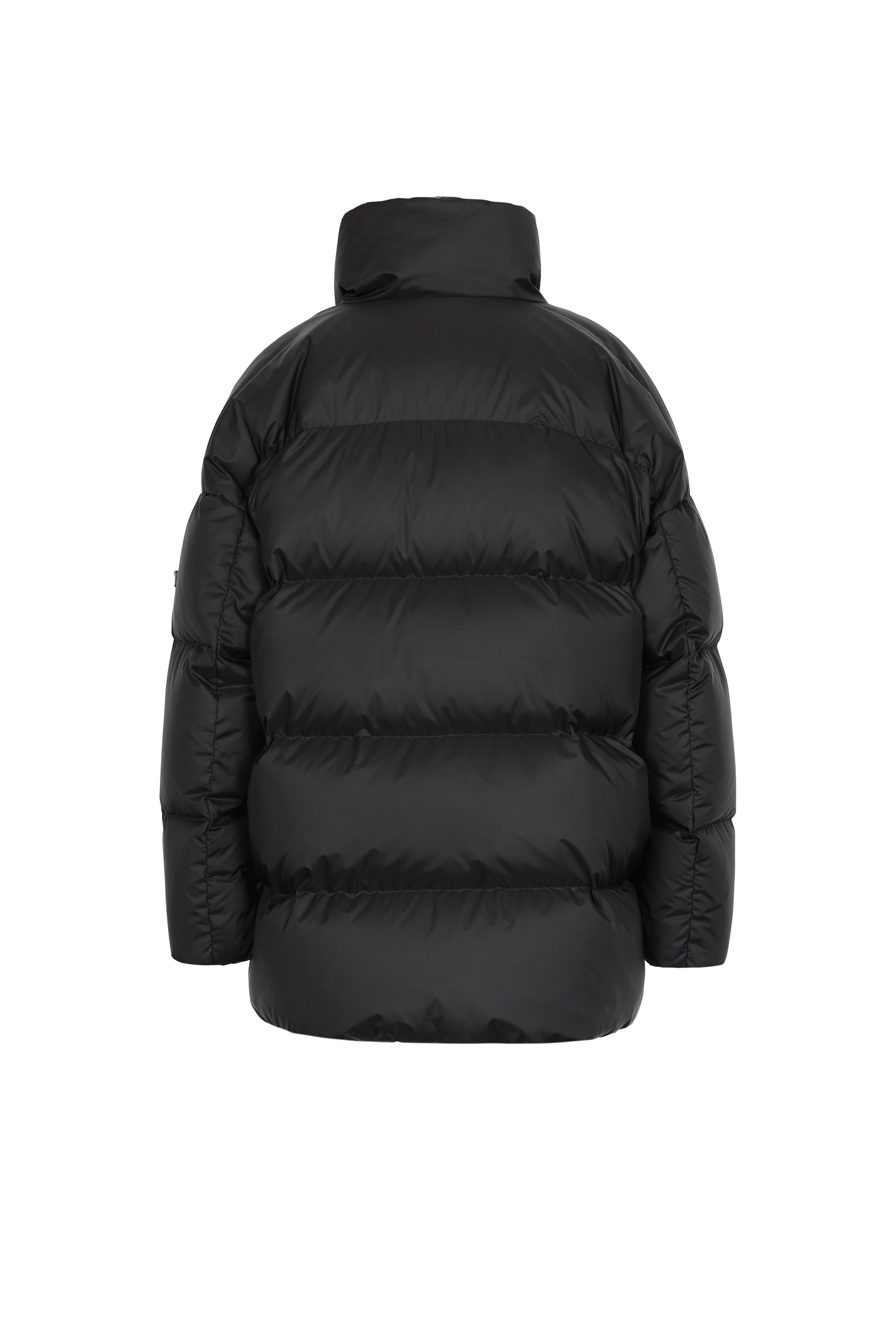 short quilted Lempelius down jacket in color black