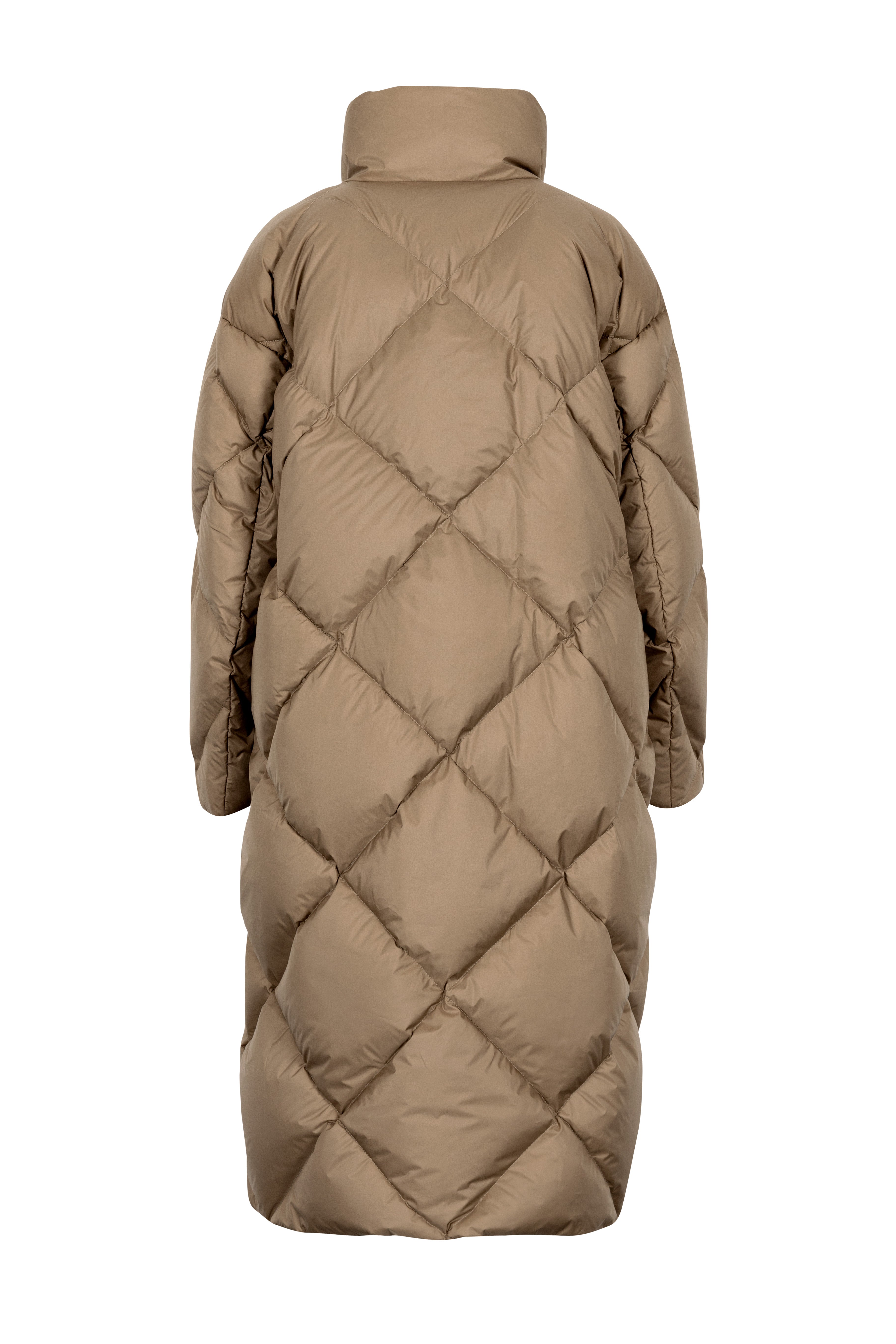 oversized Lempelius diamond quilt down coat