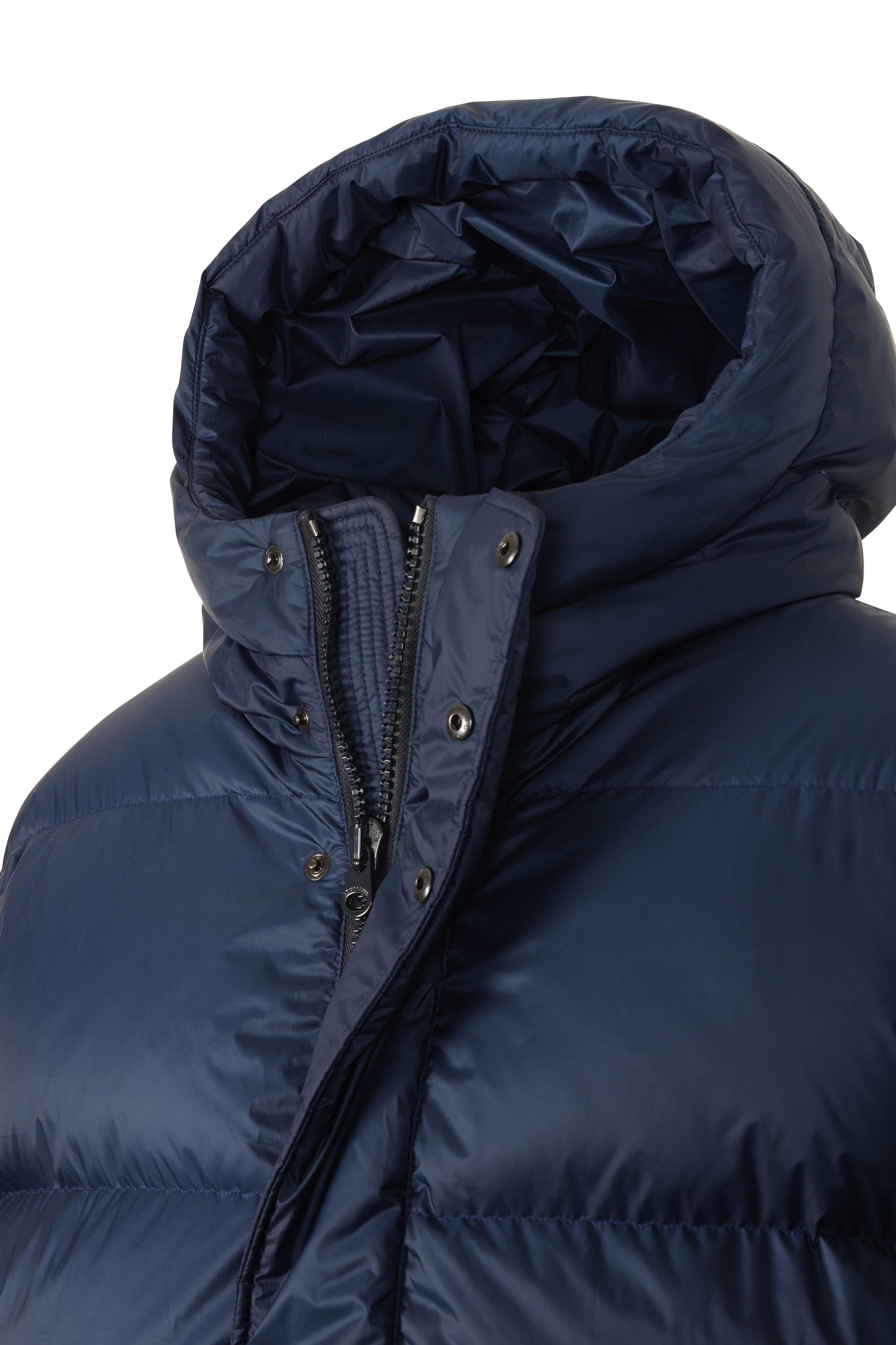 Mens Lempelius Down coat with Patchpockets in navy
