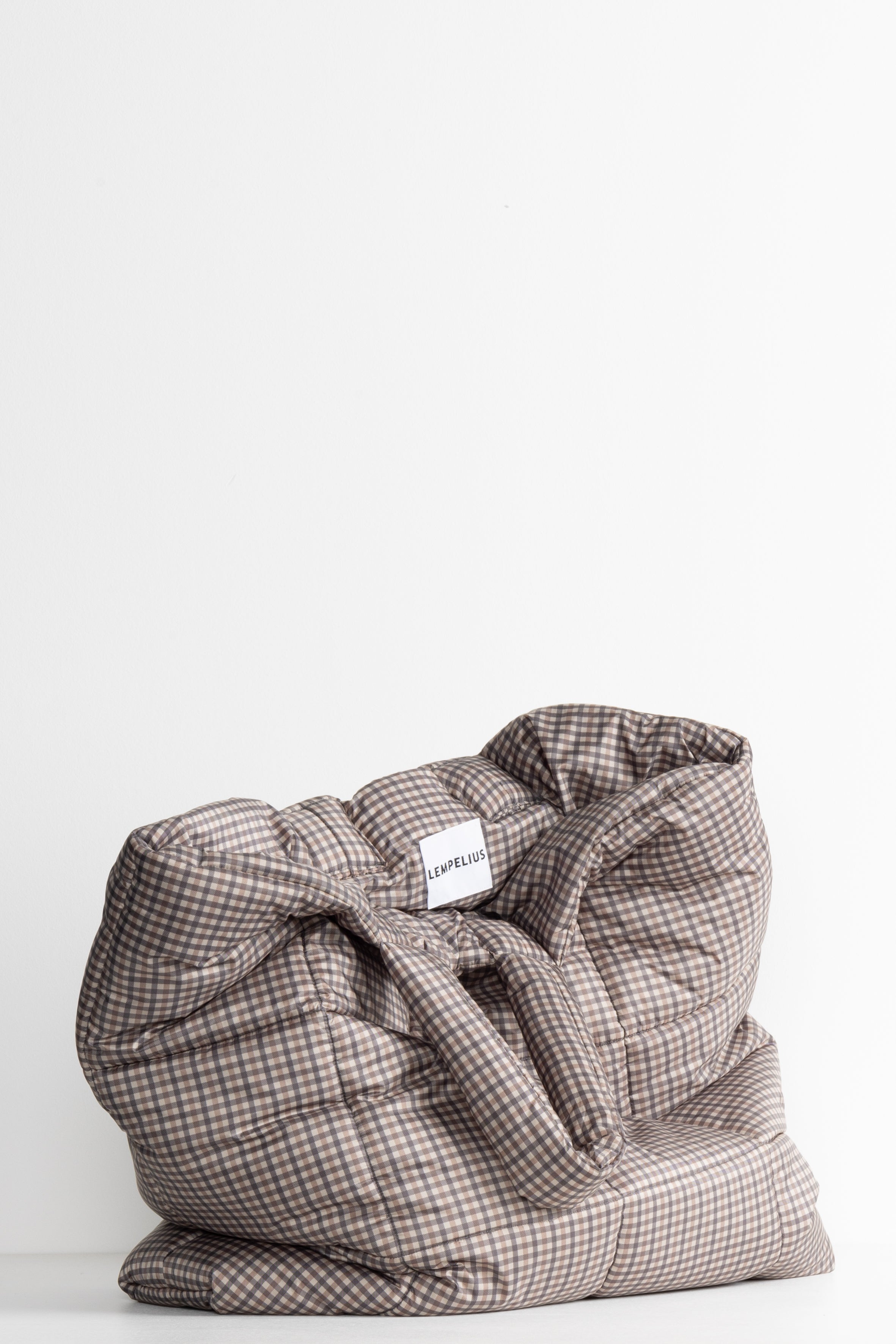 oversized Lempelius Pufferbag with check print