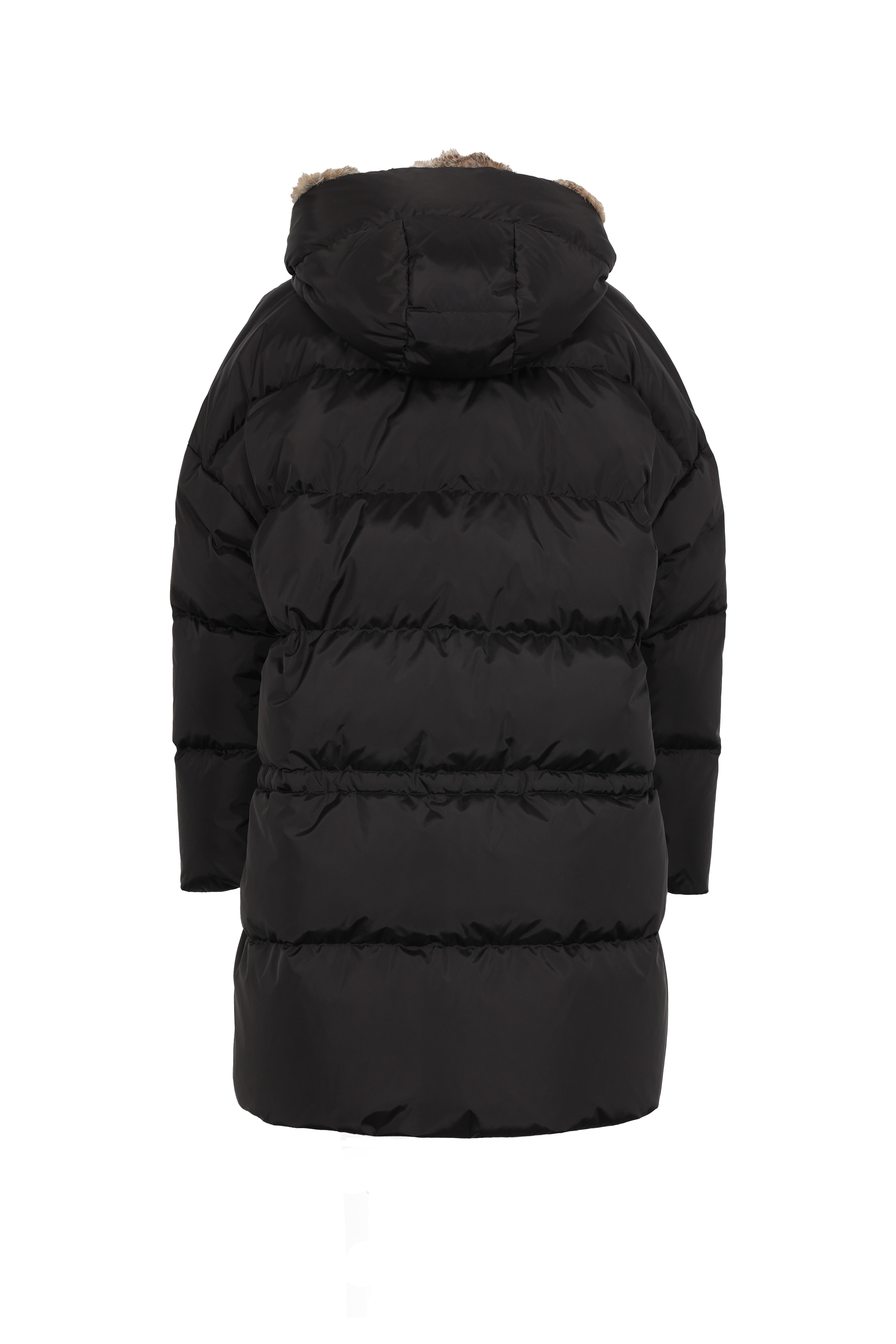 oversized Lempelius down parka in the color black