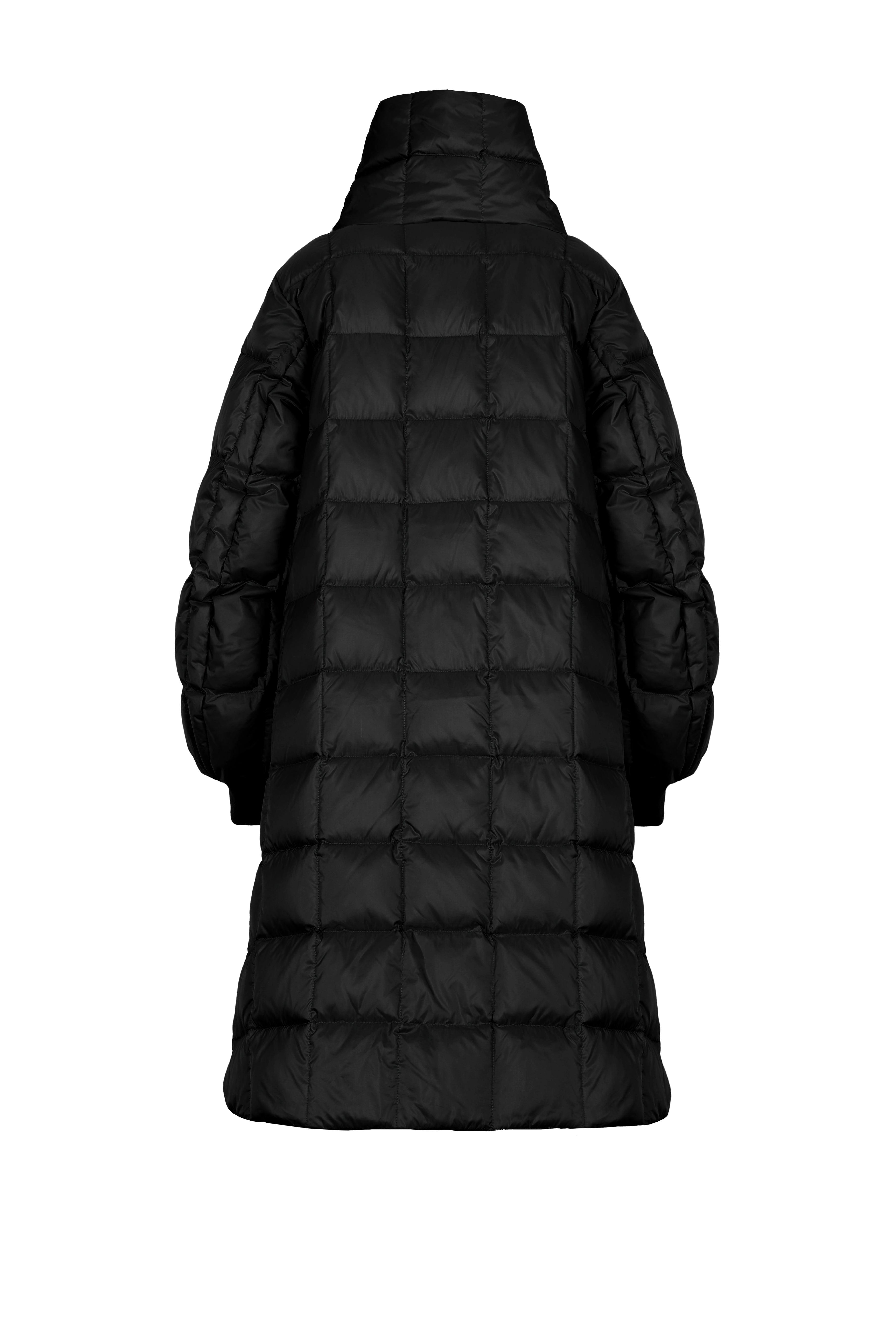 LEMPELIUS quilted lightweight coat in black