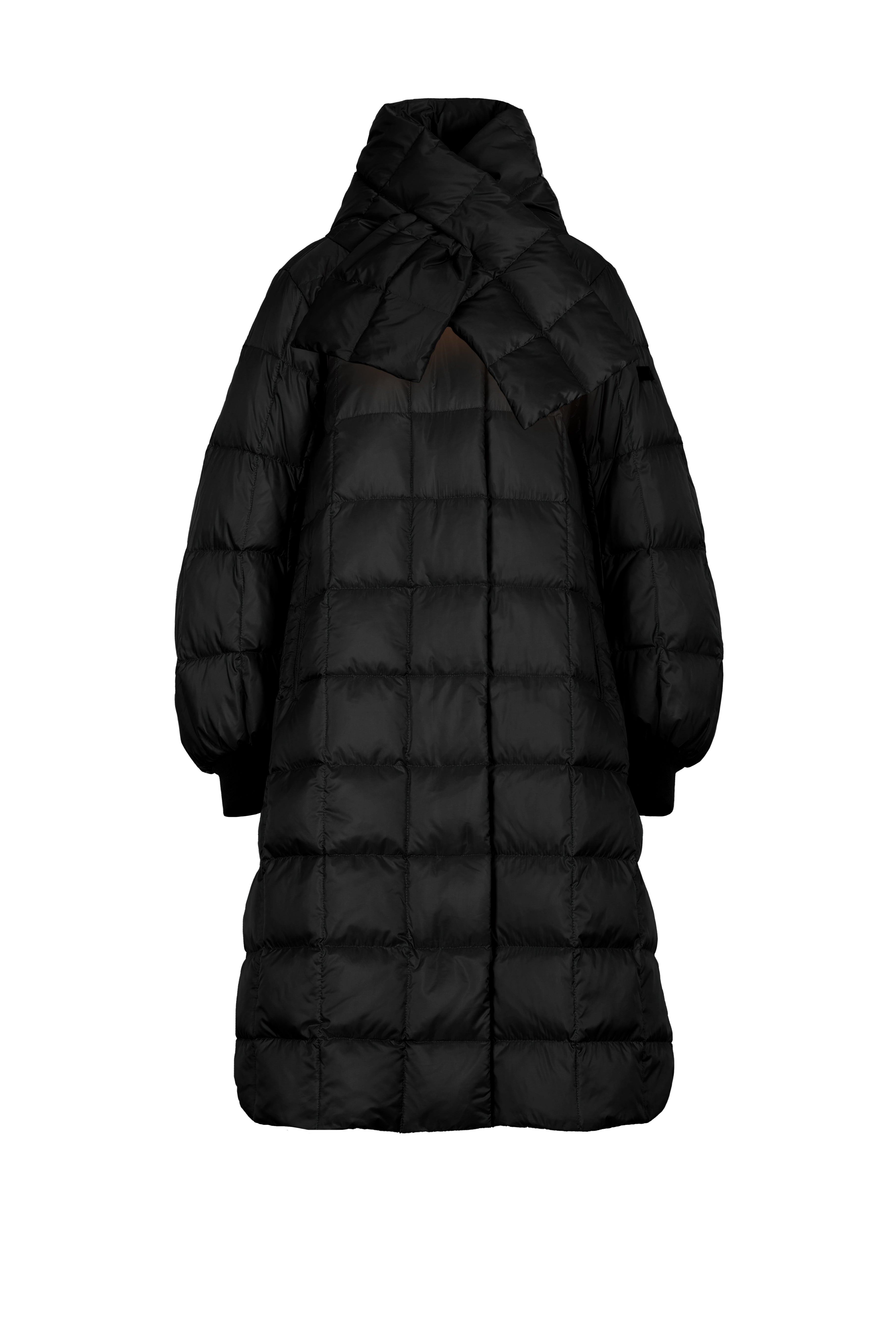 LEMPELIUS quilted lightweight coat in black