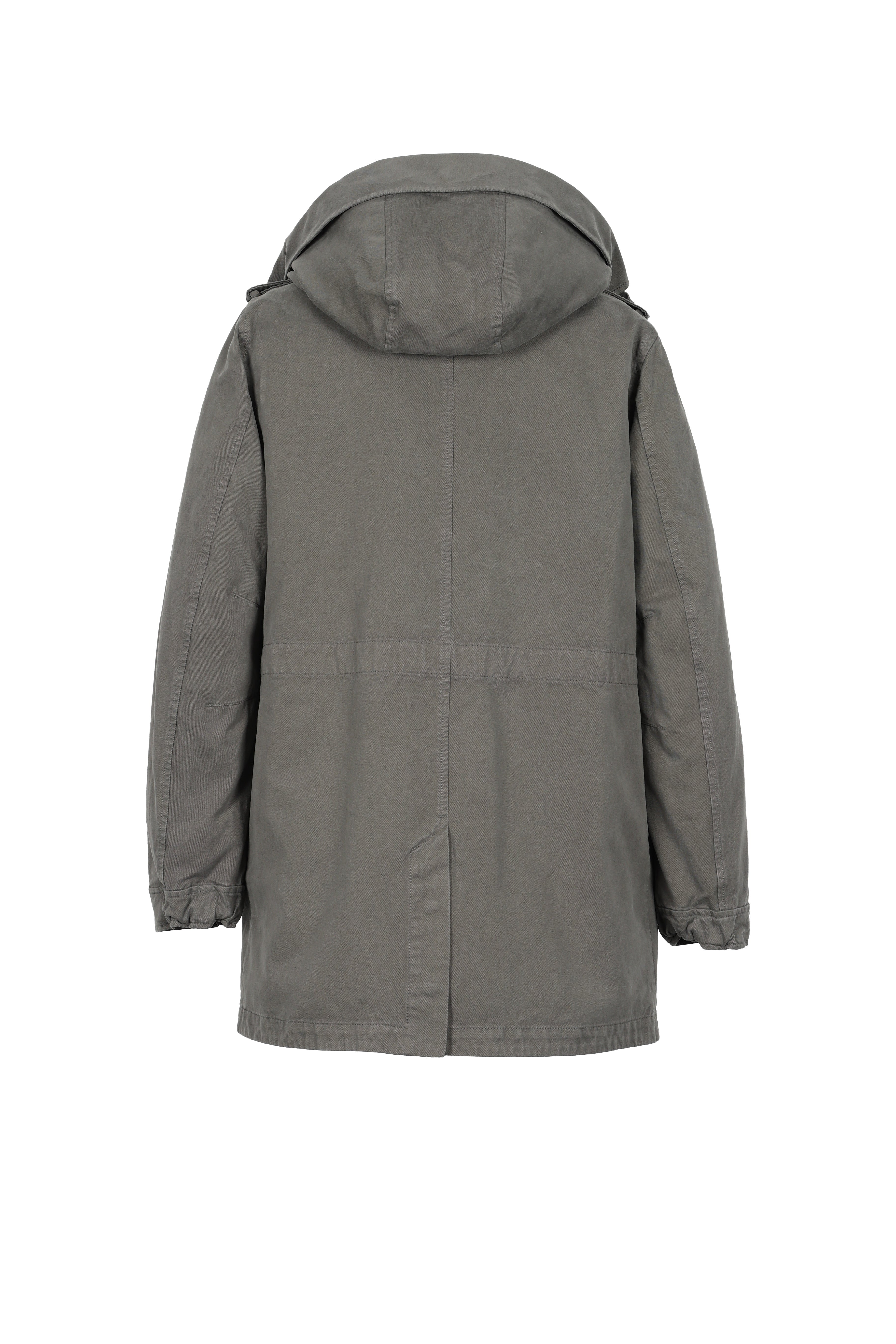 Lempelius Mens cotton Parka with vegan padding in military green