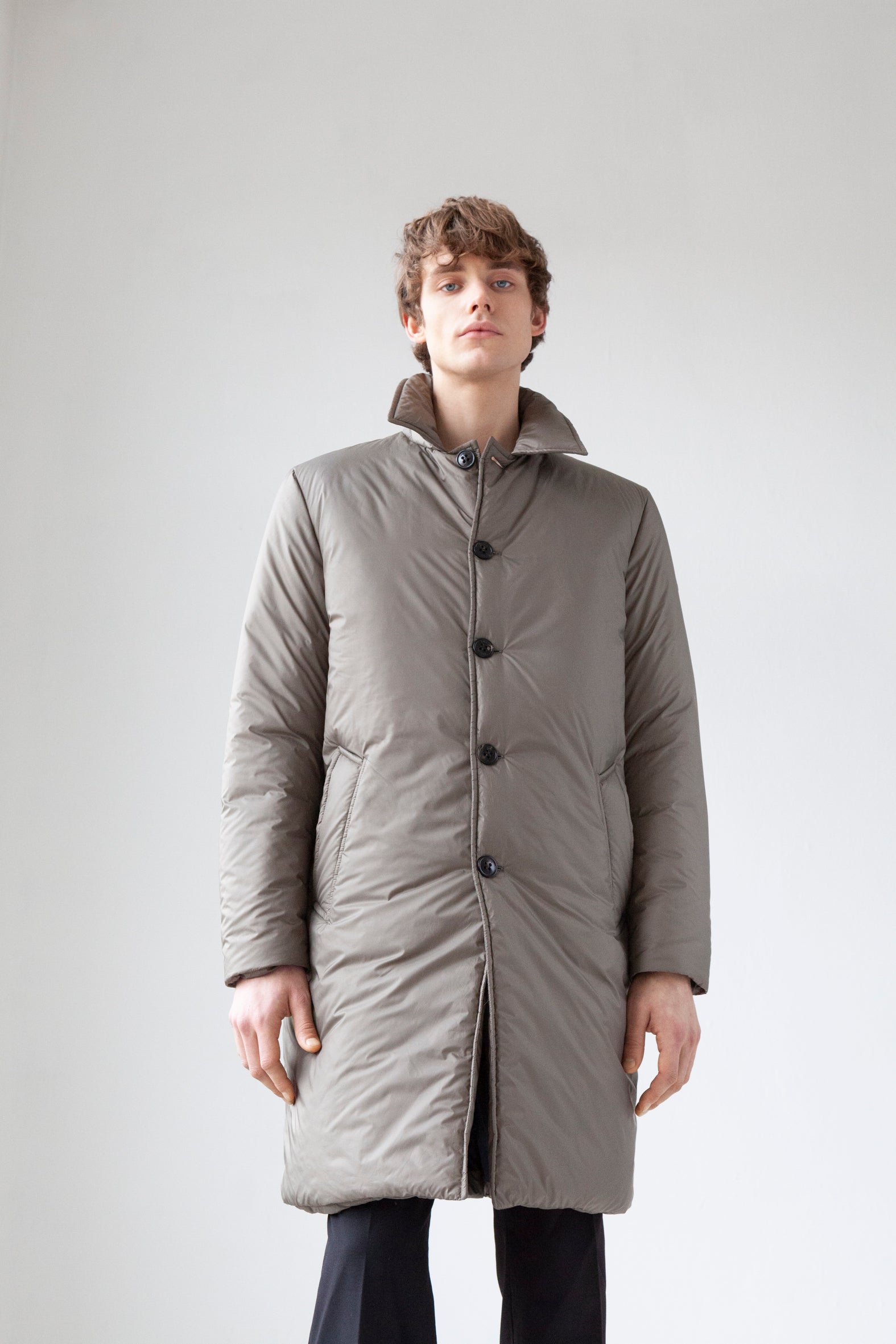 Soft padded Lempelius coat with a straight fit
