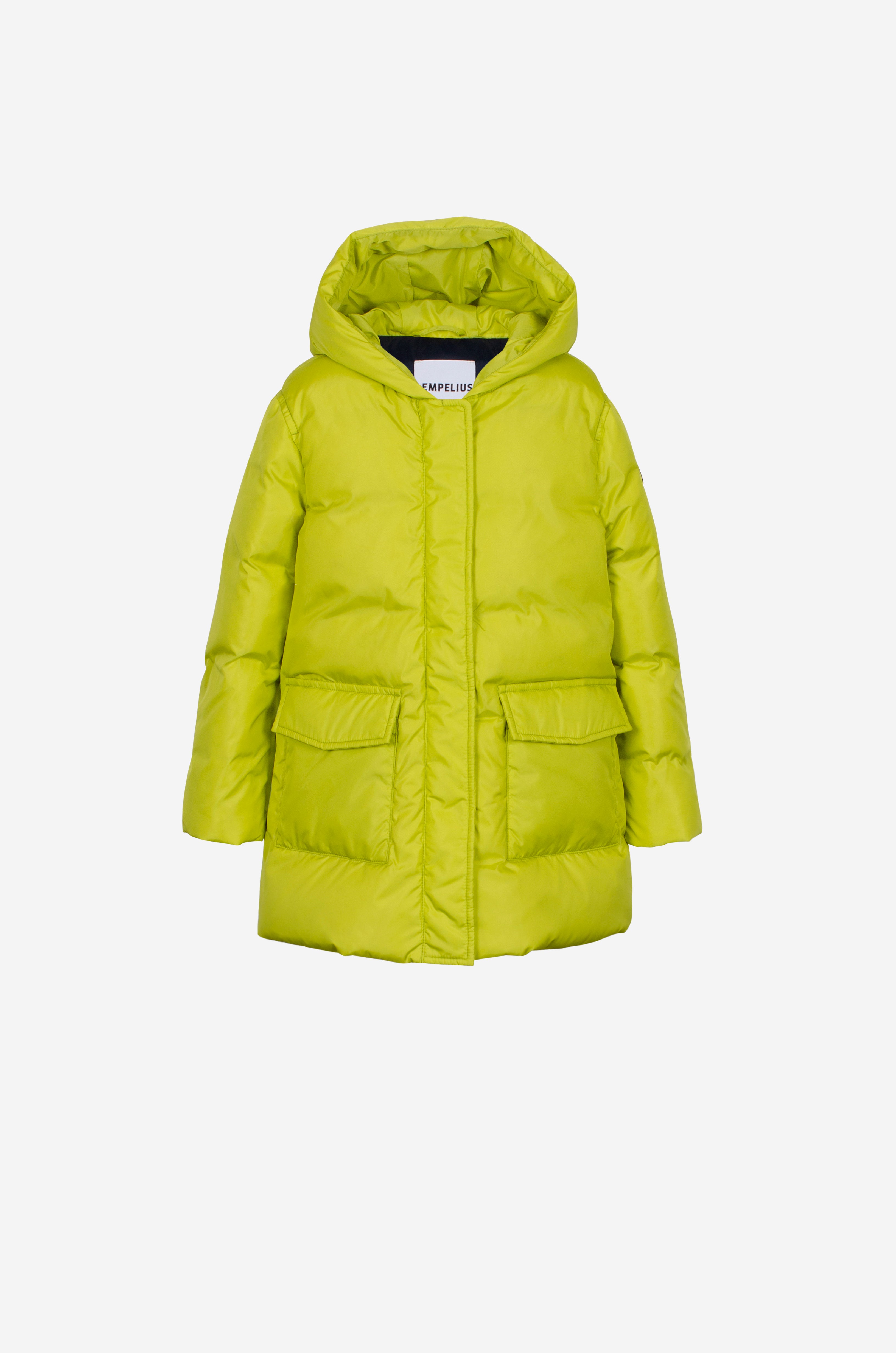 Girls Lempelius down coat in the color lime