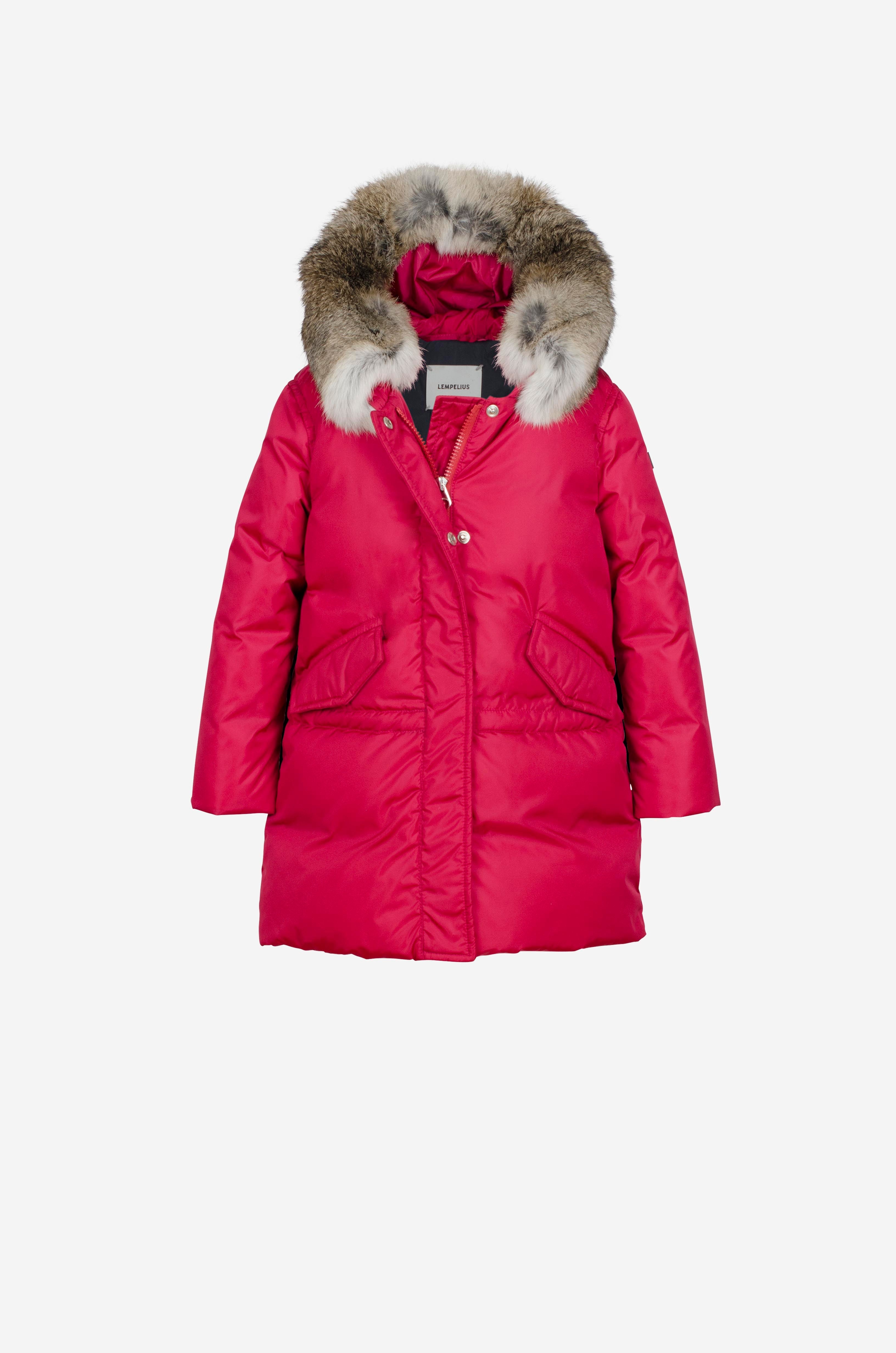 Girls Down Parka with rabbit